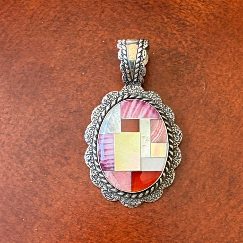 Carolyn Pollack Multicolor Inlay Pendant